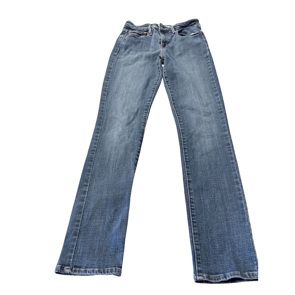 Levis Mid Rise Skinny Jeans Womens 4 Medium Wash Blue Denim Stretch Pants